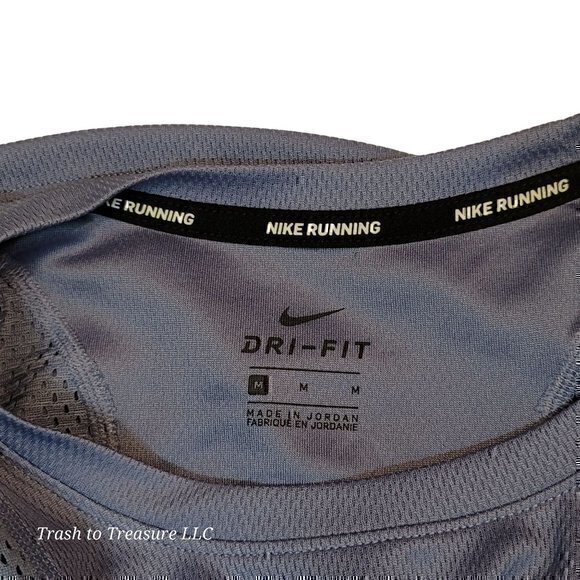 Nike Dri-Fit Shirt Top Running M Breathe - Picture 5 of 5